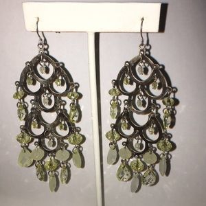 Yellow Chrystal Chandelier Earrings